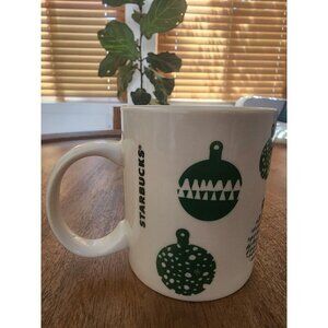 2016 Starbucks Green Christmas Holiday Ornament Coffee Mug 12oz